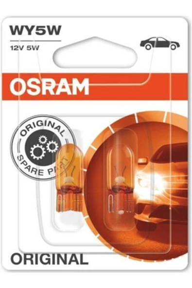 Osram 12v 5w Dipsiz T10 Turuncu Park Ampulü (2 Adet)