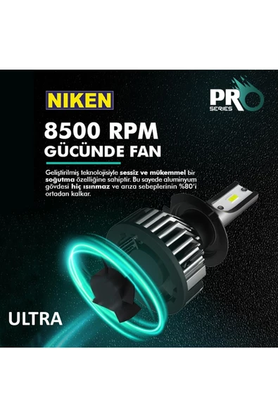 Niken Far Ampulü Led Xenon Pro Serisi H1 - 7