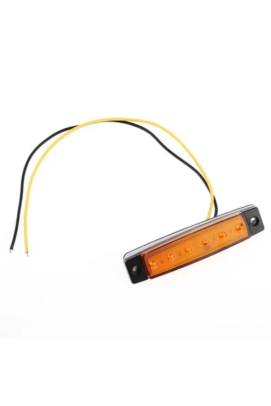 Emr Dorse Parmak Lamba 12 -24 Volt 6 Ledli Sarı Renk 10 Adet Parmak Led Dorse Kamyon Led Lamba Turuncu - 5