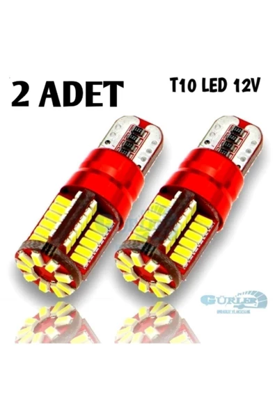 Carub T10 5w Beyaz 54 Ledli Araba Oto Işık Iç Lamba,park,plaka Led Ampul Araç Aydınlatma