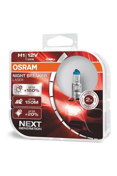 Osram Night Breaker Laser H1 Ampul 64150nl - %150 Daha Fazla Işık