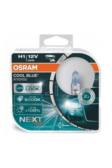 Osram Next Generation H1 Cool Blue Intense Beyaz 5000k 12v 55w 2'li Ampul Set Uyumlu