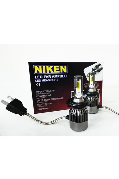 Niken H4 Led Xenon Zenon Far Ampul Yeni Nesil Evo Serisi Şimşek Etkili - 4