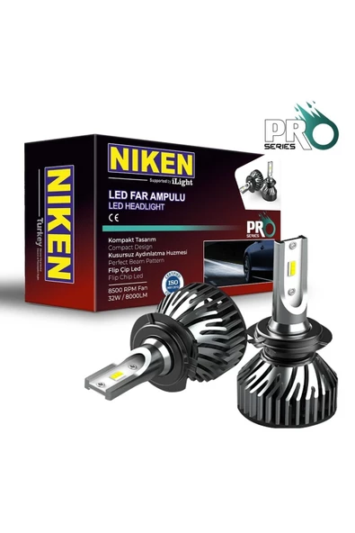 Niken H7 Led Xenon Far Aydınlatma Seti Şimşek Etkili Pro 8000lm