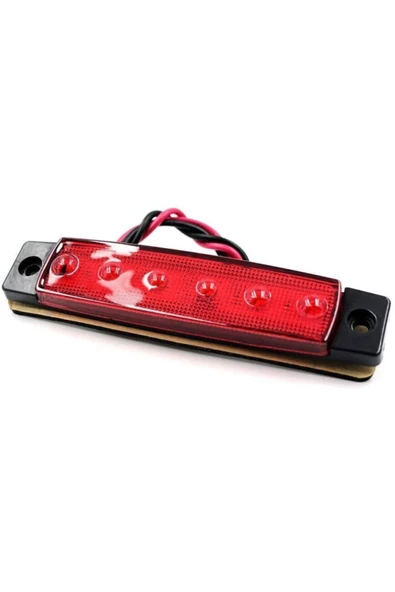 Emr Dorse Parmak Lamba 12 -24 Volt 6 Ledli Kırmızı Renk 10 Adet Parmak Led Dorse Kamyon Led Kırmızı - 3