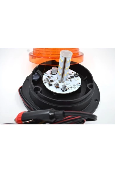 EMIR 12v/110v Sarı Ledli Çakmak Fişli Mıknatıslı Tepe Lambası - 5