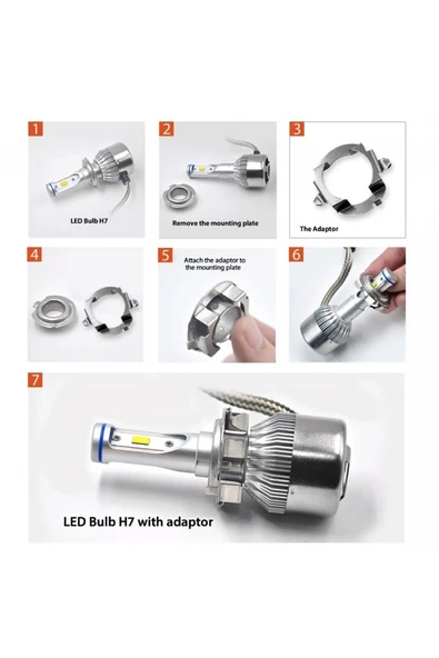 Niken H7 Touareg /Octavia Old /Opel Led Far Montaj Adaptörü - 3