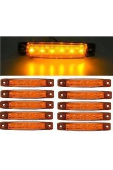 EMIR 10 Adet 6 Ledli Parmak Led Dorse Lamba24v Sarı Renk