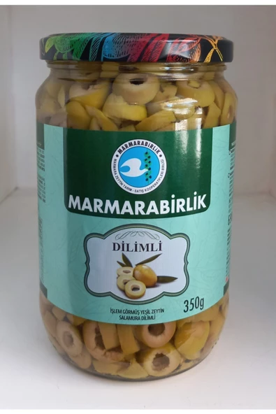 MarmaraBirlik Dilimli Yeşil Zeytin 350g