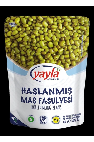 Yayla Haşlanmış Maş Fasulye 400 Gr