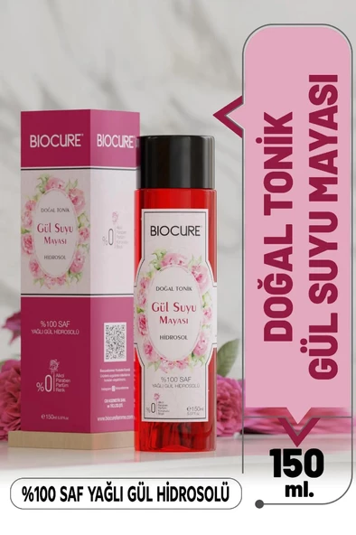 Biocure Gül Suyu Mayası Gül Hidrosolü - Aydınlatıcı Ve Gözenek Sıkılaştırıcı Tonik 150 Ml