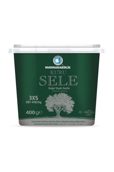MarmaraBirlik Kuru Sele Siyah Zeytin 400 gr 3xs Boy - 2
