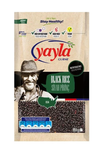 Yayla Gurme Siyah Pirinç 500 G