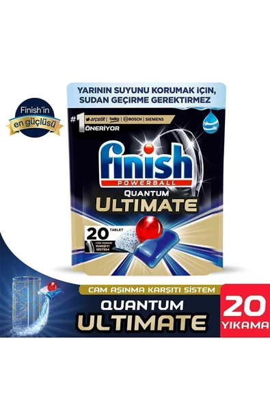 Finish Quantum Ultimate 20 Kapsül Bulaşık Makinesi Tableti