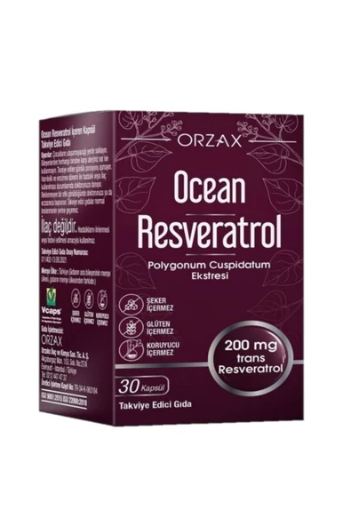 Ocean Resveratrol 200 mg 30 Kapsül ürün görseli 1