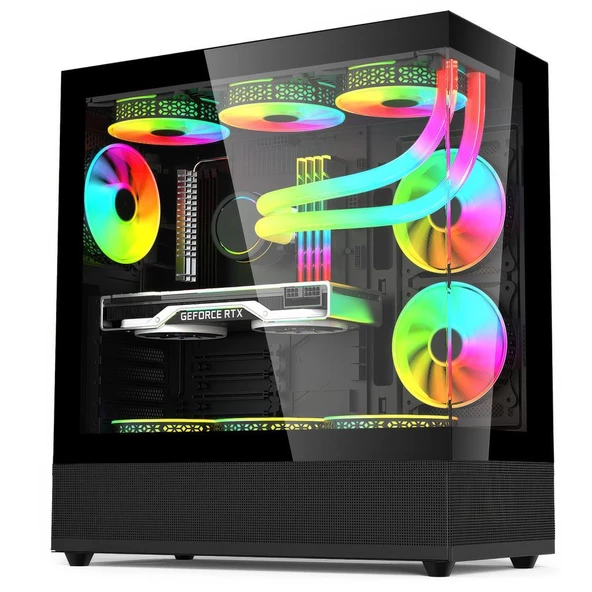 İzoly EA25 Ryzen 7 5700X 32GB RAM 1TB M.2 Nvme SSD 8GB RTX4060 Sıvı Soğutmalı Oyuncu Bilgisayarı ürün görseli 1