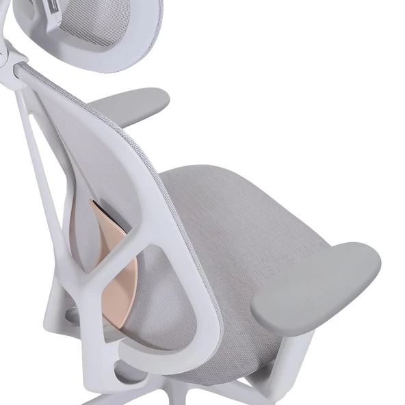 xDrive XD-1004-Fileli Başlıklı Çalışma Koltuğu Gri - 7