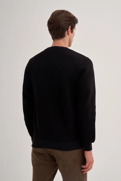 Cazador 3 İplik Şardonlu Sweatshirt 5028 Siyah - 4