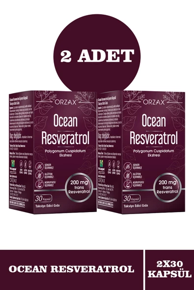 Ocean Resveratrol 200 mg 30 Kapsül 2 Adet ürün görseli 1