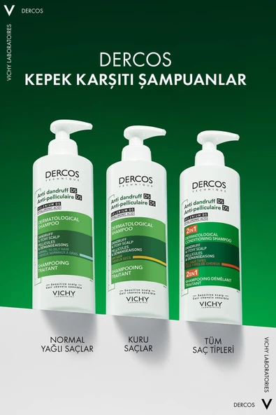 Vichy Dercos Anti Dandruff Ds Anti-Pelliculaire Ds Selenium 390 ml 2 Adet - Resim 7