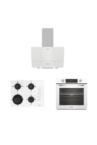 Altus ALA 322 W Fırın 189 DW Ocak 535 W Davlumbaz Beyaz Ankastre Set