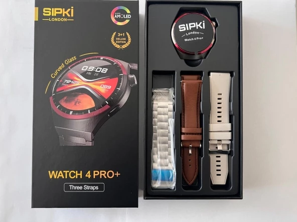 SIPKİ WATCH 4 PRO+ PLUS SUPER AMOLED EKRAN AKILLI SAAT