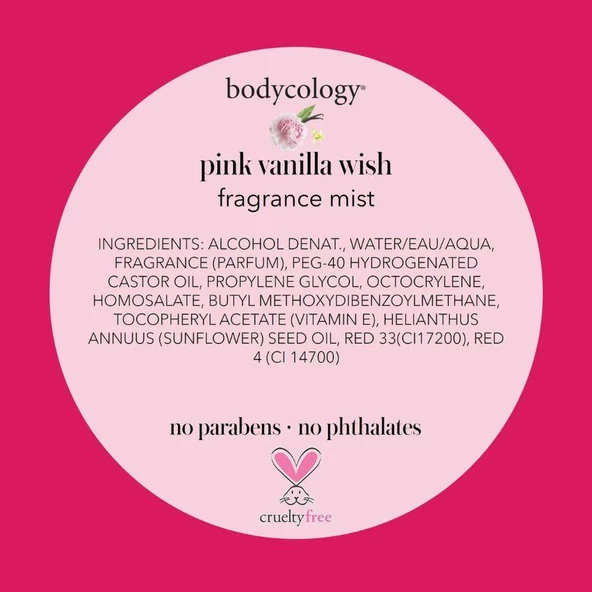 Bodycology Pink Vanilla Wish Fragrance Mist Kadın Vücut Spreyi - 6