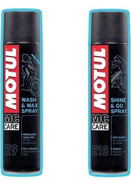 Motul Yeni E9 + E10 Motosiklet Temizlik Seti