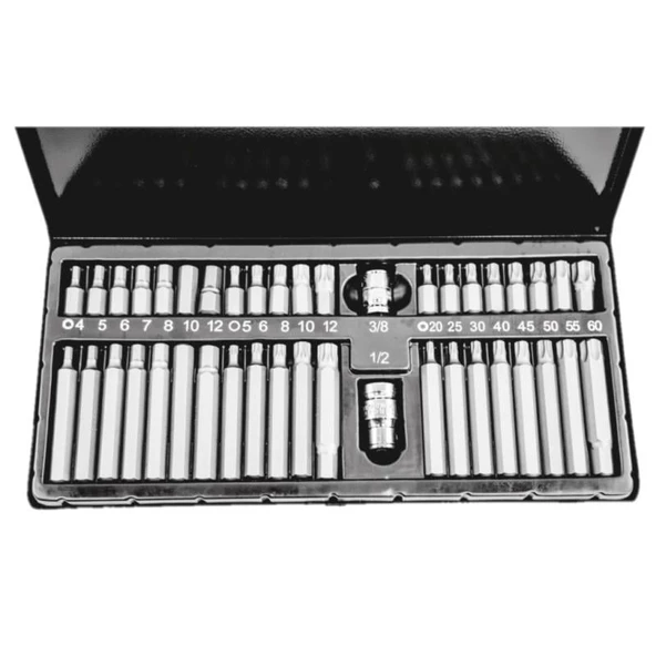 Nt Tools 42 Parça Torx, Allen ve M Tipi Bits Seti CrV NCSETBA42