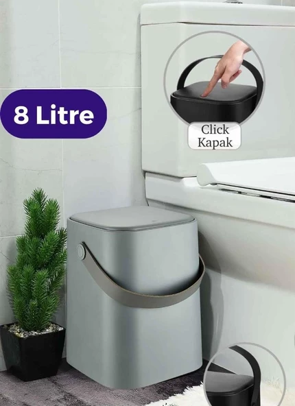 TUFFEX SİHİRLİ ÇÖP KOVASI 8 LT ANTRASİT