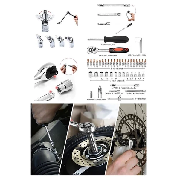 Nt Tools 46 Parça 1/4" Bits ve Altıköşe Lokma Seti NCSET14 - 3