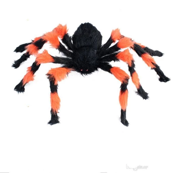 Halloween Örümcek Figür 70 cm Siyah Turuncu ürün görseli 1
