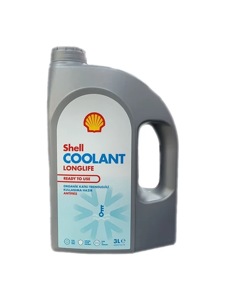 Shell Coolant Longlife Rtu Organik Kırmızı Antifriz -37 Derece 3Lt ( Üretim Yılı :2023)