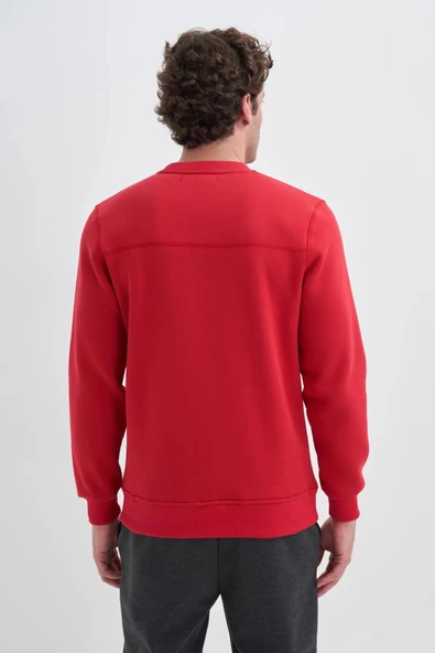 Cazador 3 İplik Şardonlu Sweatshirt 5161 Kırmızı - 4