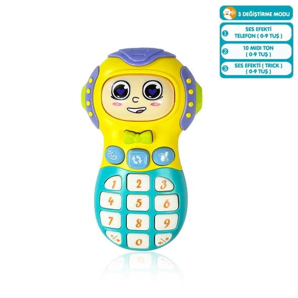 Bebeğinizin İlk Piyanosu! Işıklı ve Sesli Oyuncak Telefon - 3