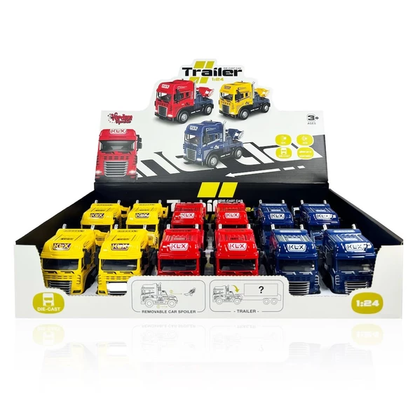 Minik Şoförlerin Rüyası! 1:24 Ölçekli Oyuncak Metal Tır Çekici - 3