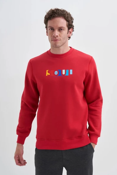 Cazador 3 İplik Şardonlu Sweatshirt 5161 Kırmızı