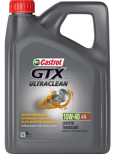 Castrol CASTROL GTX ULTRACLEAN 10W-40 A/B 4 LİTRE ( Üretim yılı 2024 )