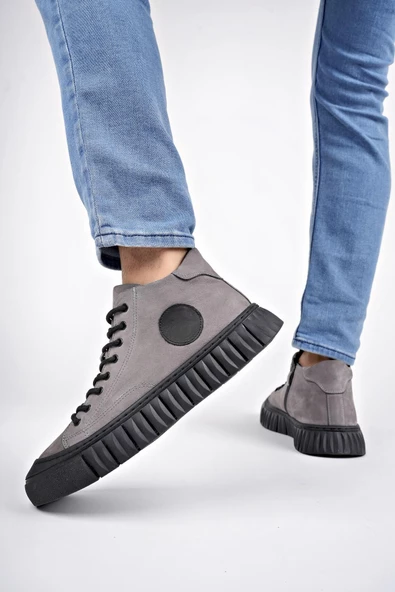 Muggo KAPOOR Garantili Bağcıklı Fermuarlı Hakiki Deri Kaymaz Taban Erkek Casual Bot - 6