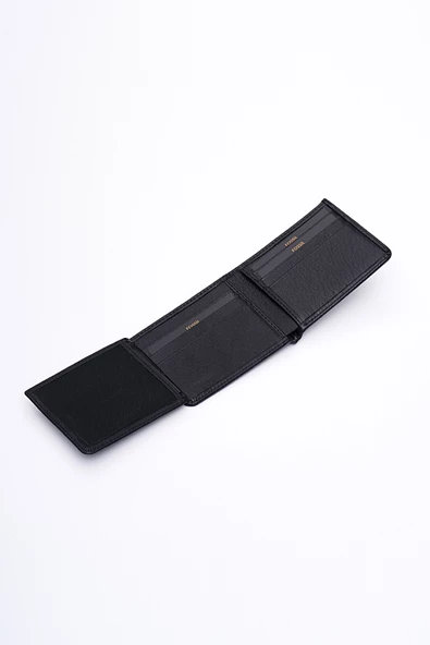 Fossil Hakiki Gerçek Deri Erkek Cüzdan Siyah 8012 - Resim 5