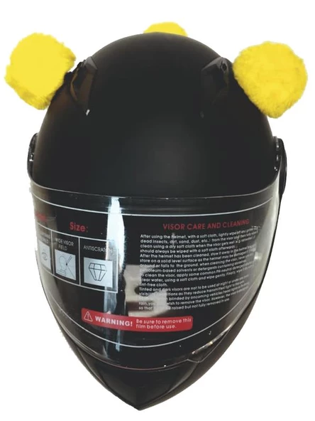 PELUŞ KASK KULAĞI (JK-P1) PANDA KULAK - SARI - 2