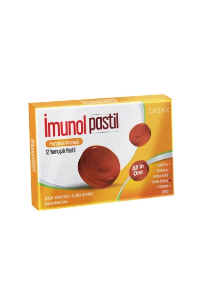 İmunol Portakal Aromalı 12 Pastil