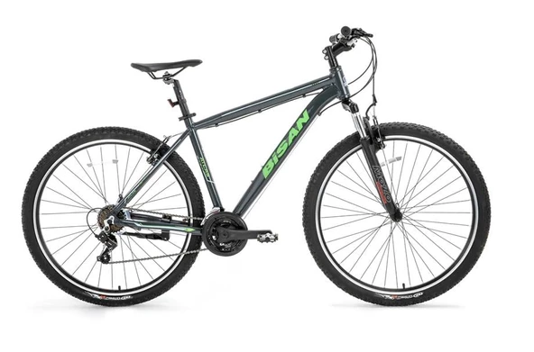 BİSAN ATLAS ERKEK DAĞ BİSİKLETİ 48CM V 29 JANT 21 VİTES PARLAK GRİ YEŞİL