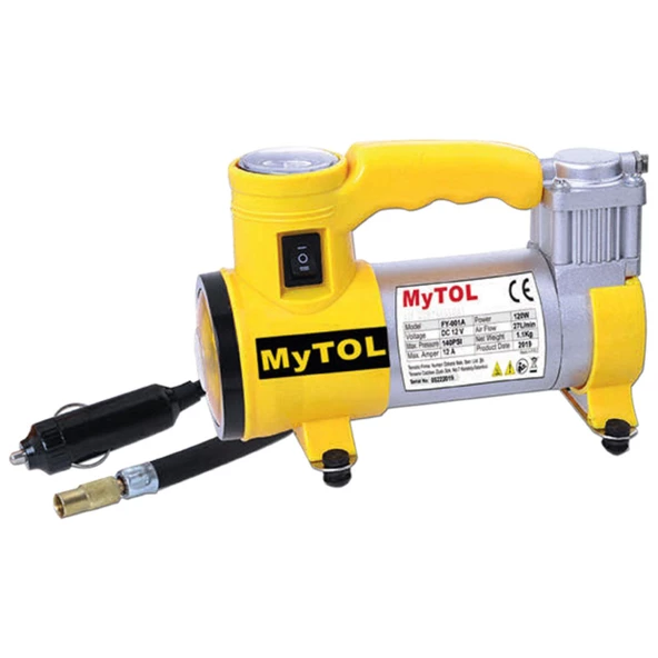 Mytol FY-001A 12 Volt Çakmalık Soketli Mini Hava Kompresörü