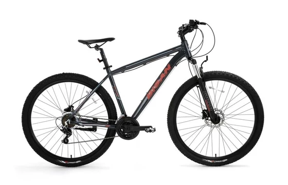 BİSAN ATLAS ERKEK DAĞ BİSİKLETİ 48CM HD 27.5 JANT 21 VİTES PARLAK GRİ KIRMIZI