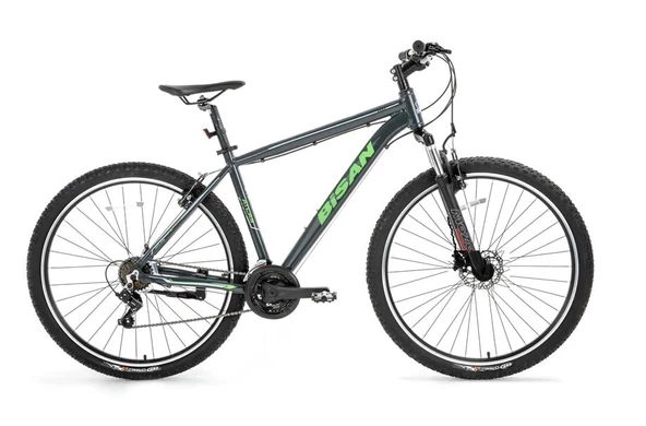 BİSAN ATLAS ERKEK DAĞ BİSİKLETİ 48CM HD 29 JANT 21 VİTES PARLAK GRİ YEŞİL