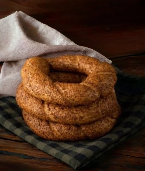 Organik Siyez Susamlı Simit 3lü Yarı Pişmiş 300 Gr