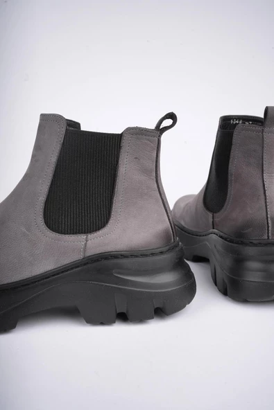 Muggo RAGNAR Garantili Hakiki Deri Kalın Taban Erkek Chelsea Bot - 10