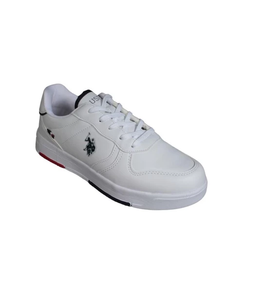 U.S.POLO ASSN Kadın Erkek Beyaz Sneaker Spor Ayakkabı - Resim 3