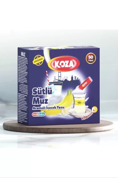 Koza Tek İçimlik Sütlü Muz Aromalı Toz İçecek 50'li